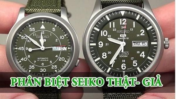 Cách phân biệt đồng hồ Seiko 5 quân đội 42mm THẬT- GIẢ
