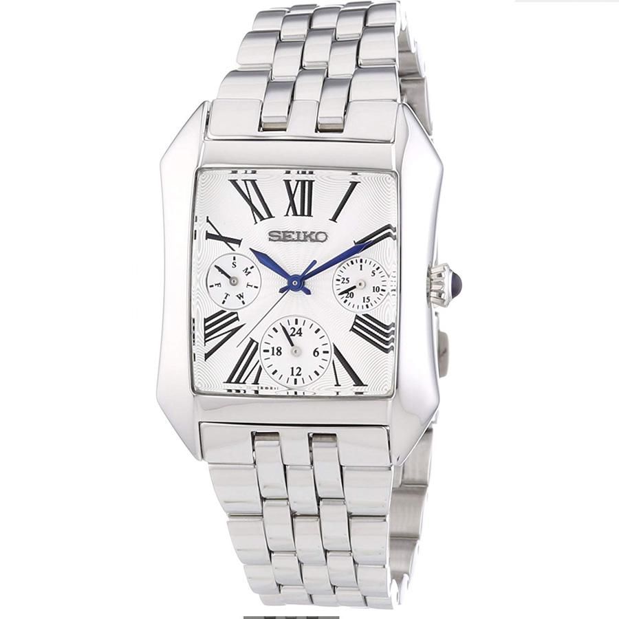 Review Cận Cảnh Đồng Hồ Nữ Seiko SKY737P1 có 6 Kim Mặt Vuông Cá Tính