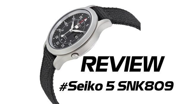 Review chi tiết đồng hồ Seiko 5 quân đội SNK809 37mm đen
