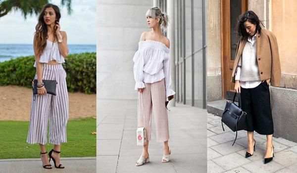 Cách kết hợp quần lửng ống rộng với áo và giày theo xu hướng thời trang trendy