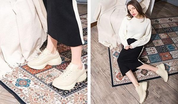 9 đôi giày thể thao sneaker nữ độn đế màu trắng HOT và trendy năm nay