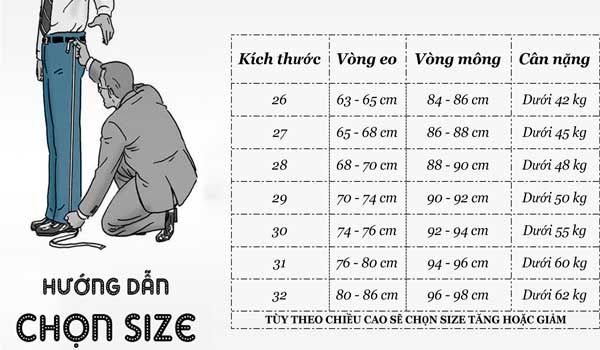 Cách chọn size quần nam rất chuẩn xác đầy đủ các loại