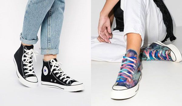 Những cách buộc dây giày Converse cổ cao rất đơn giản