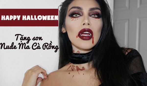 Tặng 5 cây son màu Nude hóa trang Halloween biến nàng thành “ác nữ”