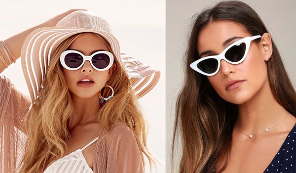 Top 10 kính mát gọng màu trắng hàng hiệu rất sành điệu cho mọi trang phục