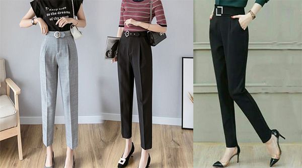 5 mẫu quần tây nữ lưng cao đẹp và 4 cách phối đồ, không lo lỗi mốt