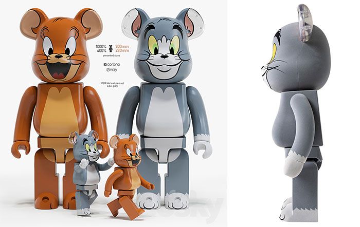 Top 5 mẫu đồ chơi mô hình Tom and Jerry của hãng Bearbrick