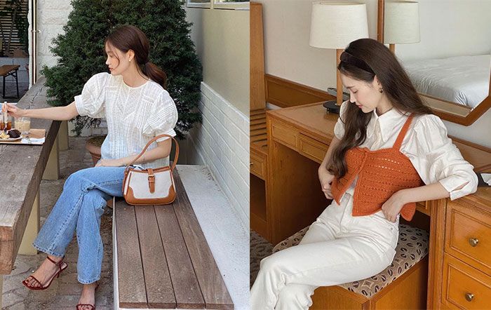 12+ cách phối đồ với áo blouse trắng cho nữ mùa hè