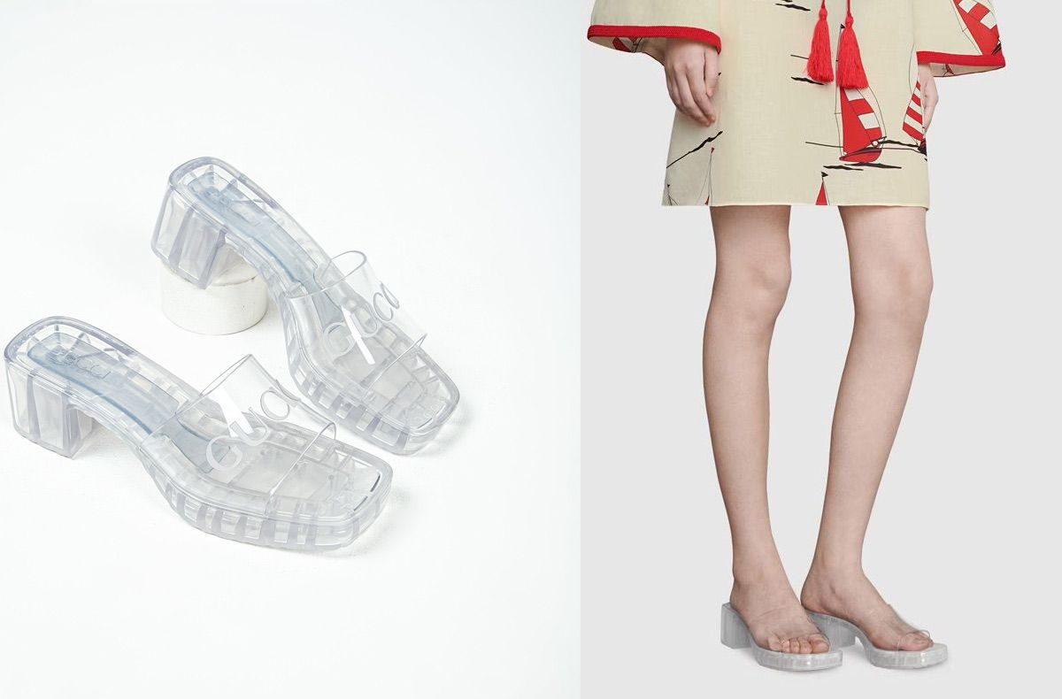 Review mẫu dép Gucci trong suốt được được tìm kiếm nhiều hiện nay