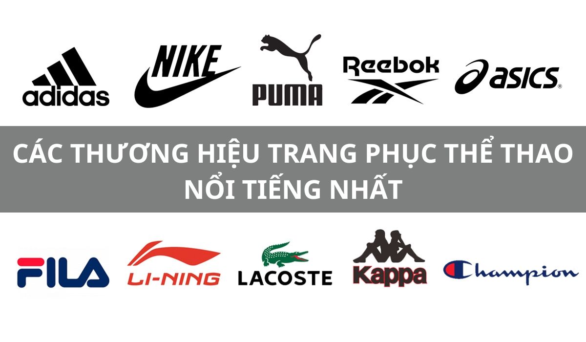 Các thương hiệu trang phục thể thao nổi tiếng thế giới