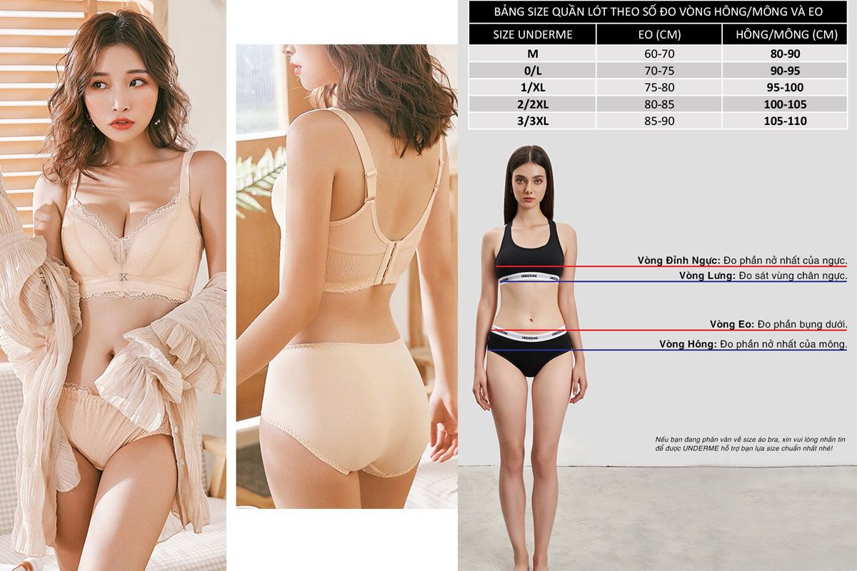 Bật mí cách chọn size quần lót nữ rất chuẩn xác