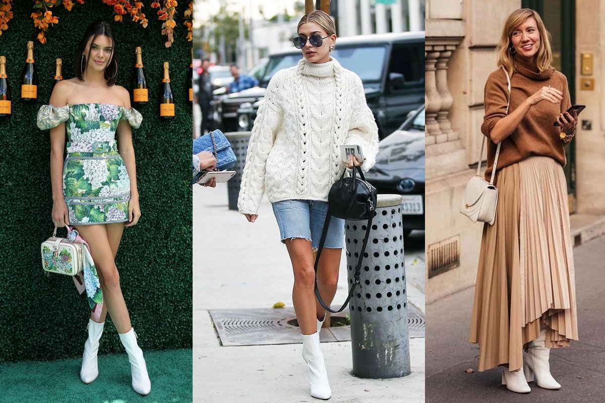 11 cách mix đồ với boot cổ ngắn màu trắng từ nữ tính đến cá tính