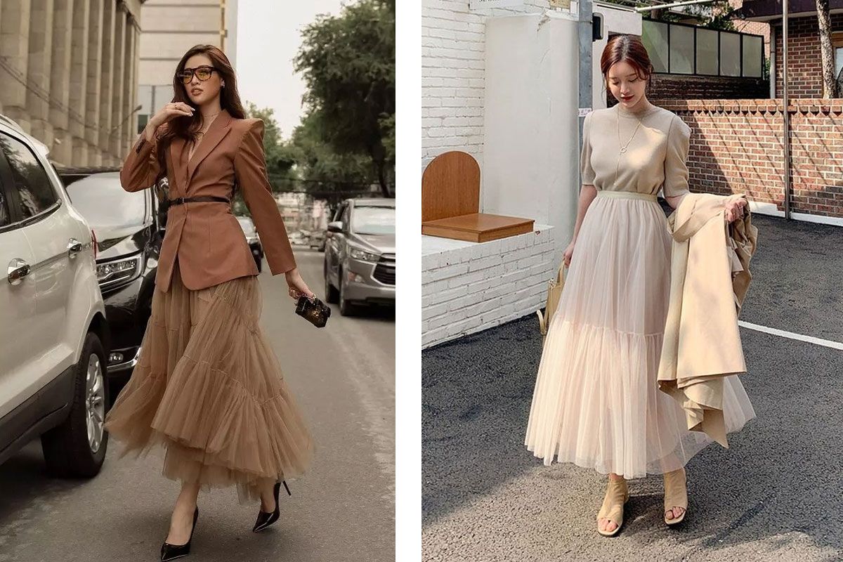 11+ cách phối đồ với chân váy voan chuẩn style Hàn