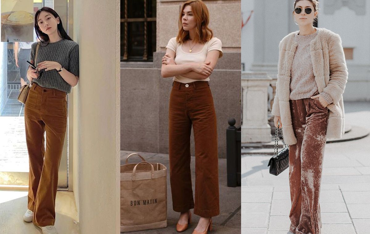 18 cách mix đồ với quần nhung tăm siêu đẹp cho phái nữ