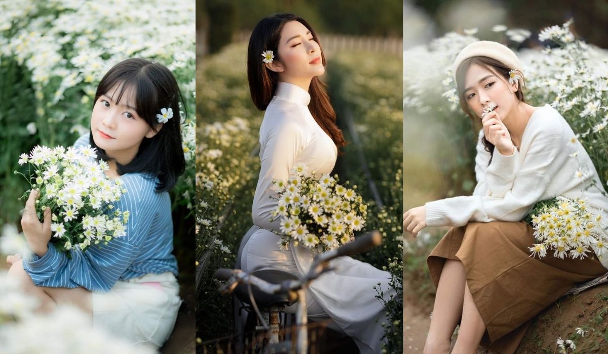 Chụp ảnh với cúc họa mi mặc gì? Gợi ý 19+ outfit vô cùng đẹp