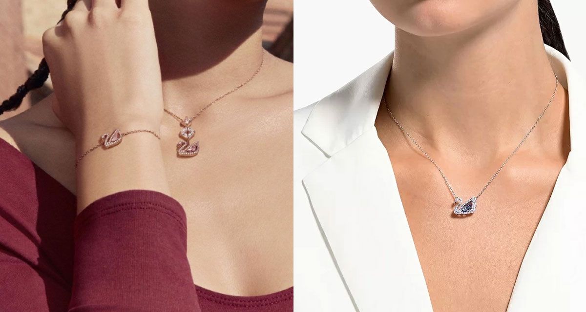 Top 8 dây chuyền thiên nga Swarovski được yêu rất thích 2025