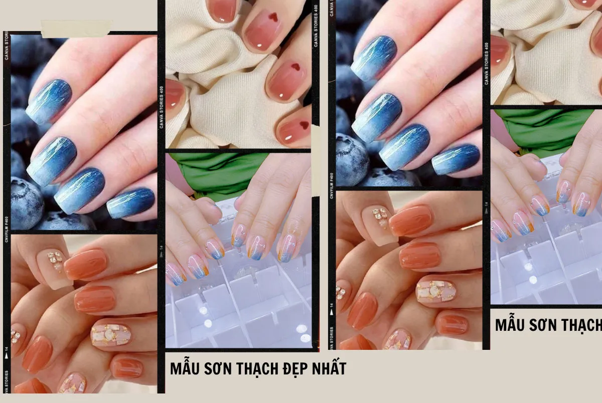 50+ mẫu nail sơn thạch đính đá cực mê nàng nên thử
