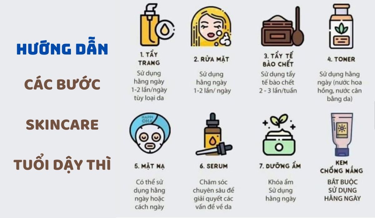 Các bước skincare cho tuổi dậy thì đơn giản, hiệu quả
