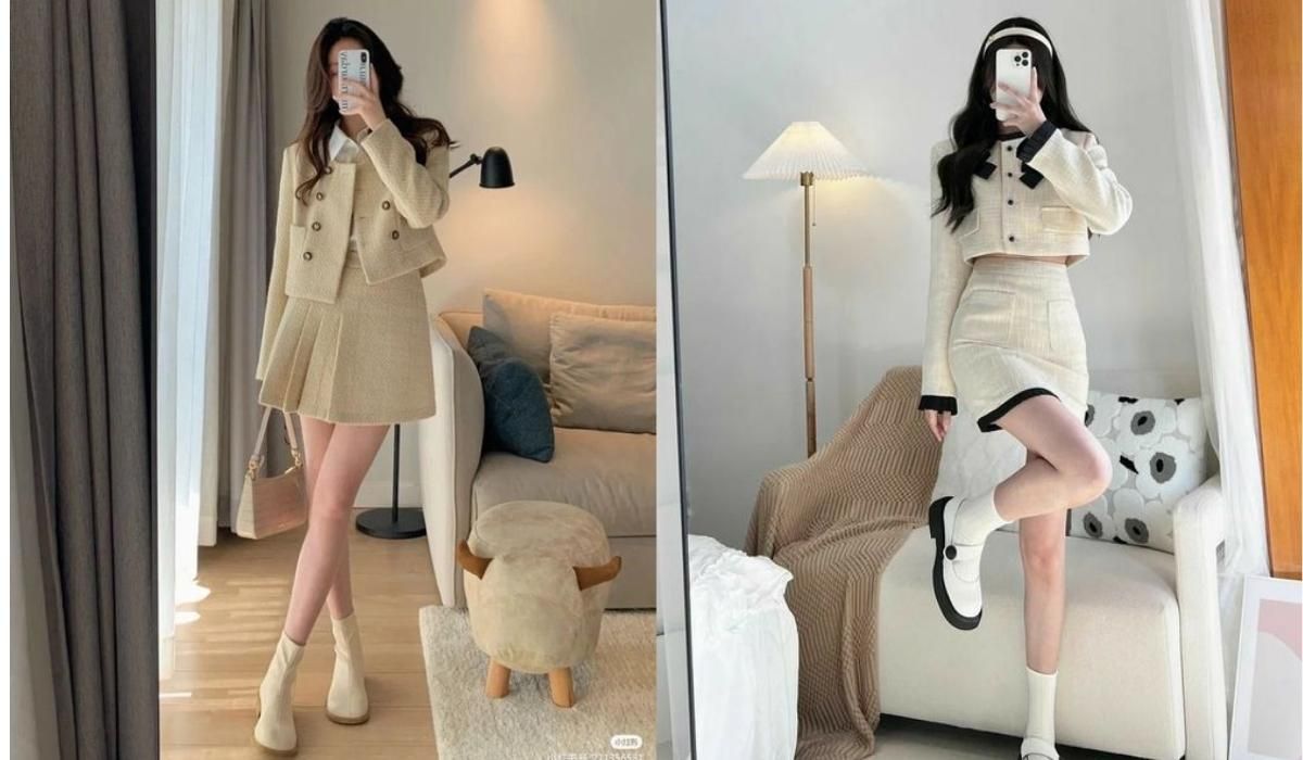 15 cách mix áo dạ tweed dáng ngắn sang chảnh, sành điệu
