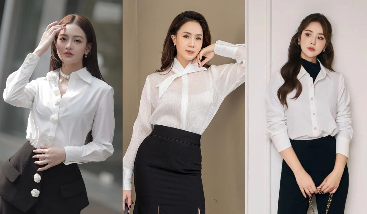 Cách diện áo sơ mi trắng như các nữ diễn viên VTV