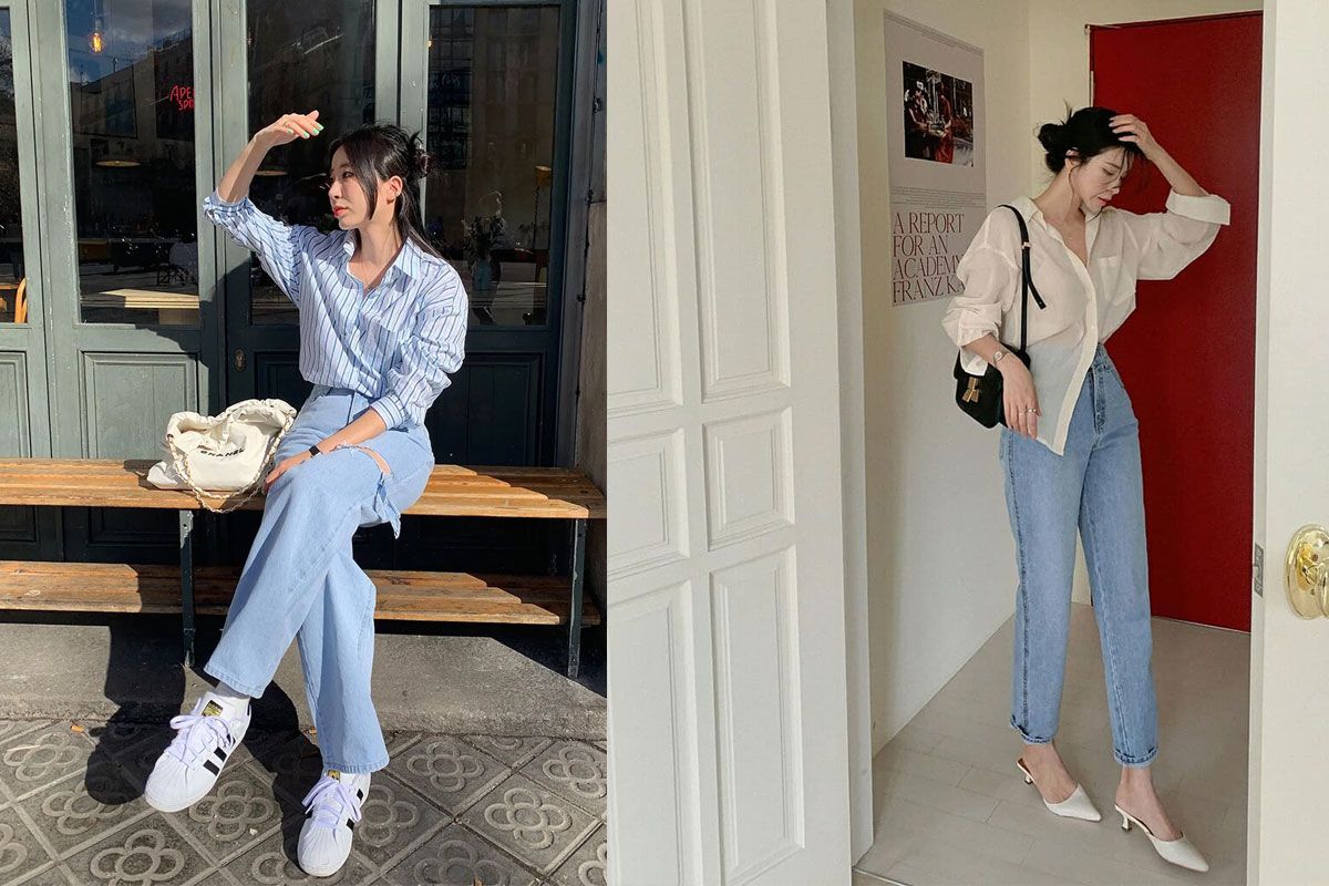 4 cách kết hợp áo sơ mi với quần jeans giúp bạn mặc đẹp