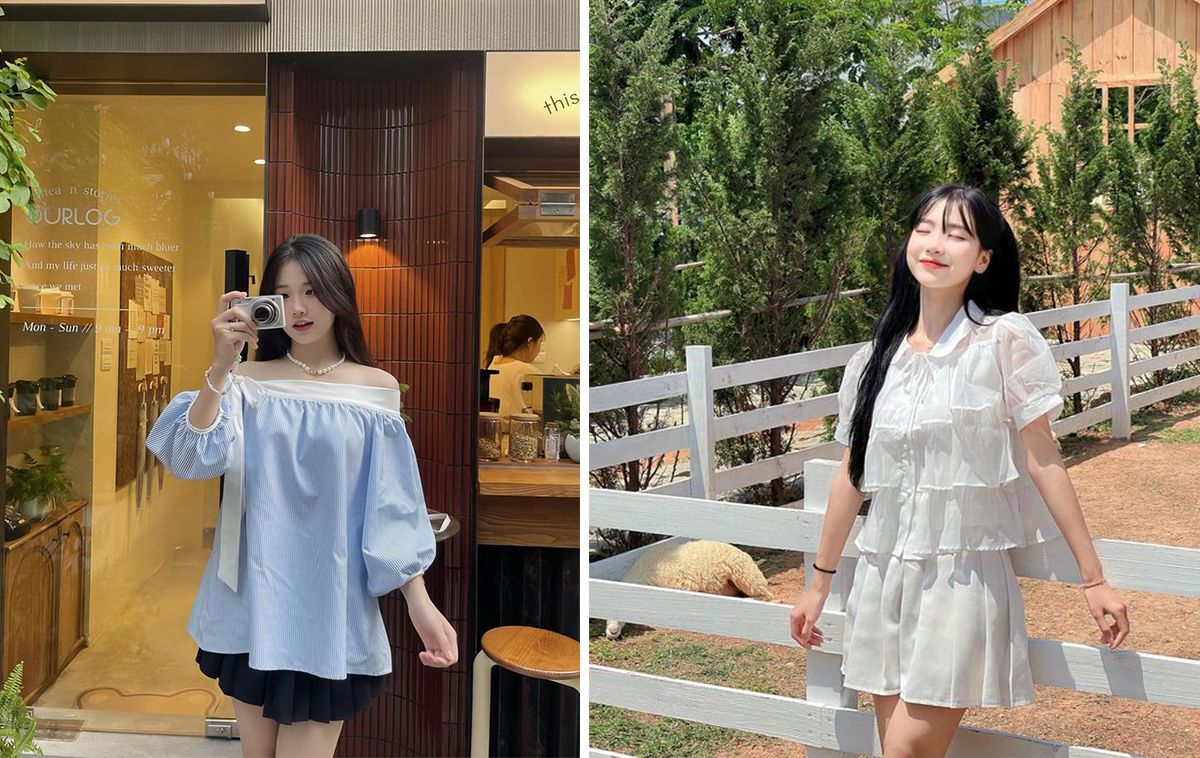 5 kiểu áo nàng thơ xinh xắn nên có khi đi du lịch hè