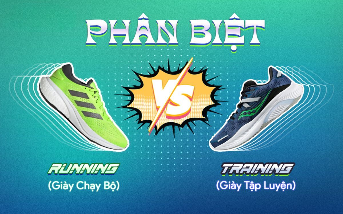 Giày training khác gì giày running? So sánh giày chạy bộ và giày tập luyện