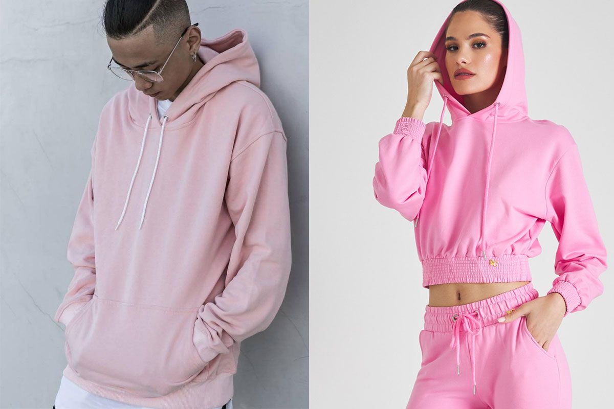 Top 7 áo hoodie hồng nam nữ bán chạy hiện nay