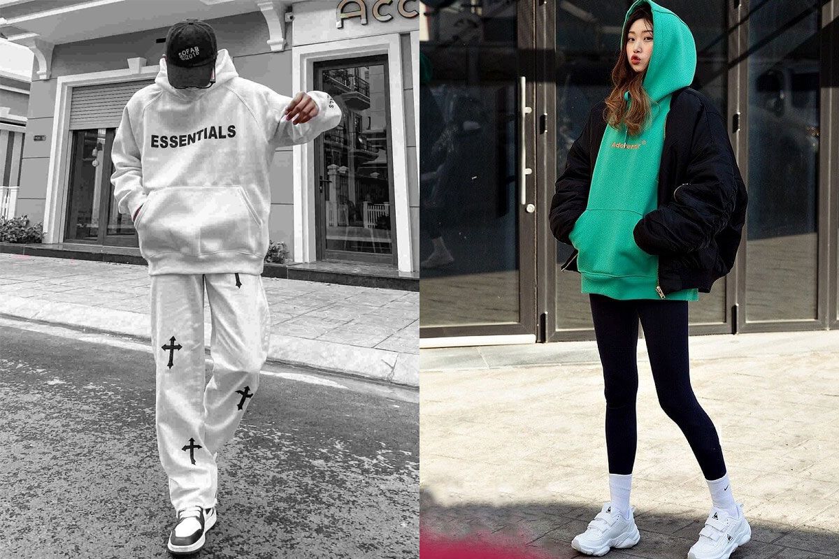 Áo hoodie mặc với quần gì? Lưu ý khi phối đồ với áo hoodie nam nữ