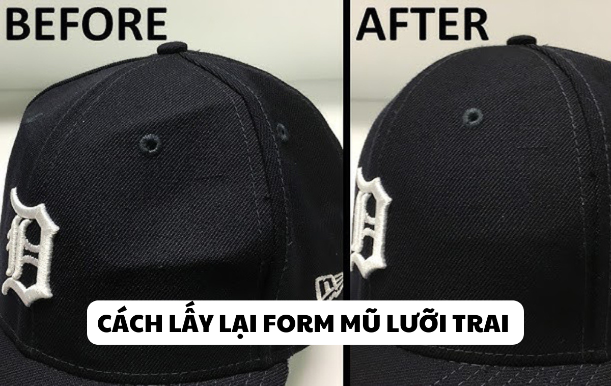 Hướng dẫn cách lấy lại form mũ lưỡi trai nhanh chóng tại nhà