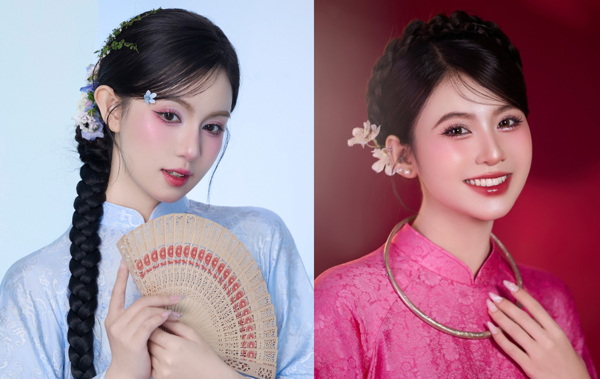 Top 7 kiểu makeup mặc áo dài Tết 2025 giúp nàng tự tin đón Xuân