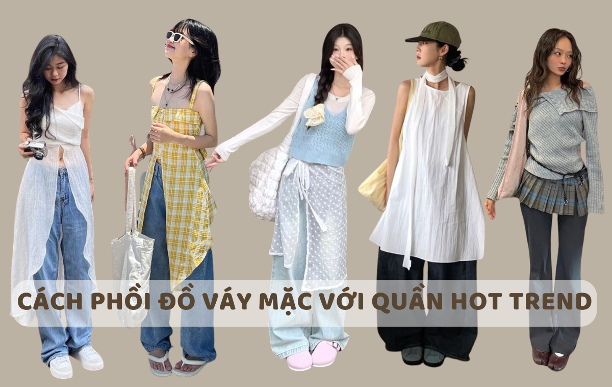 Sành điệu với kiểu phối váy ngoài quần Skants "gây sốt" 2025
