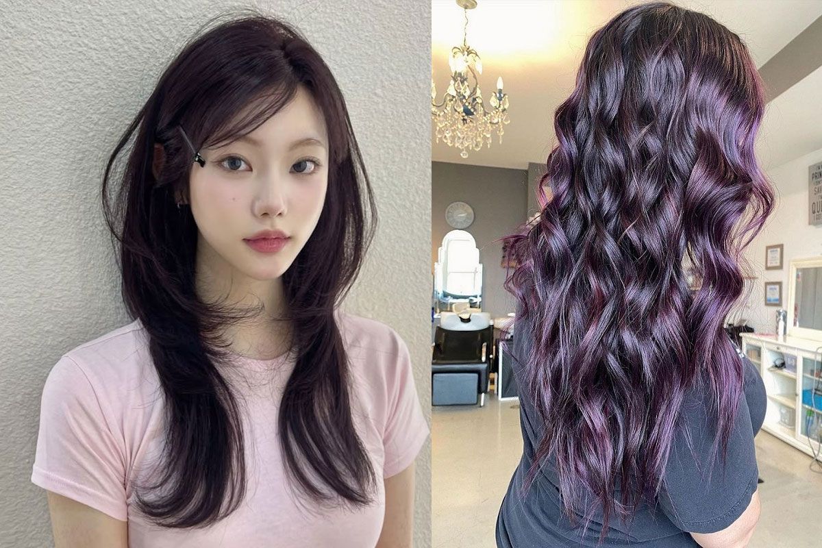 Tóc tím đen phai ra màu gì? Top 7 kiểu tóc màu tím đen đẹp, rất được yêu thích