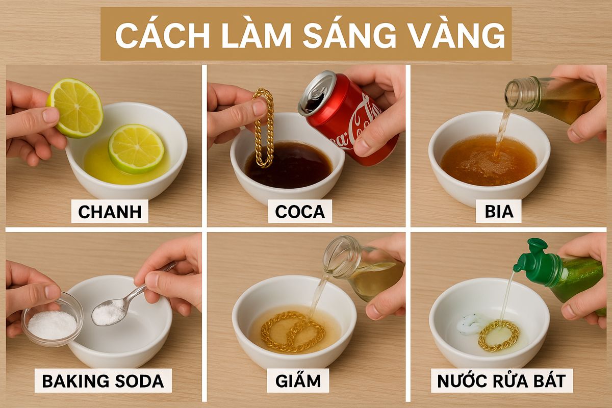 Top 12 cách làm sáng vàng, trang sức vàng hiệu quả