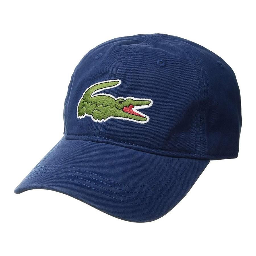  Mũ Lacoste Men's Big Croc Gabardine Cap màu xanh nước biển cho tín đồ sành điệu - 4