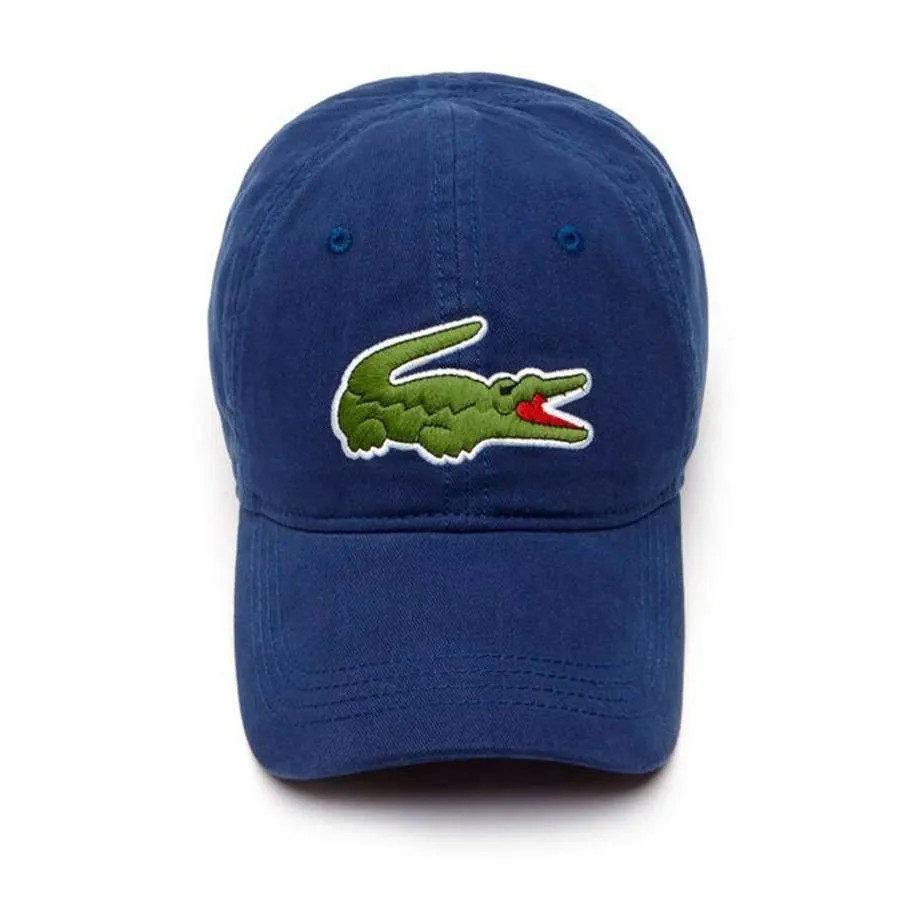  Mũ Lacoste Men's Big Croc Gabardine Cap màu xanh nước biển cho tín đồ sành điệu - 1