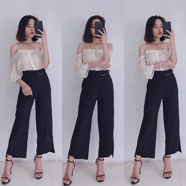 Cách kết hợp quần lửng ống rộng với áo và giày theo xu hướng thời trang trendy