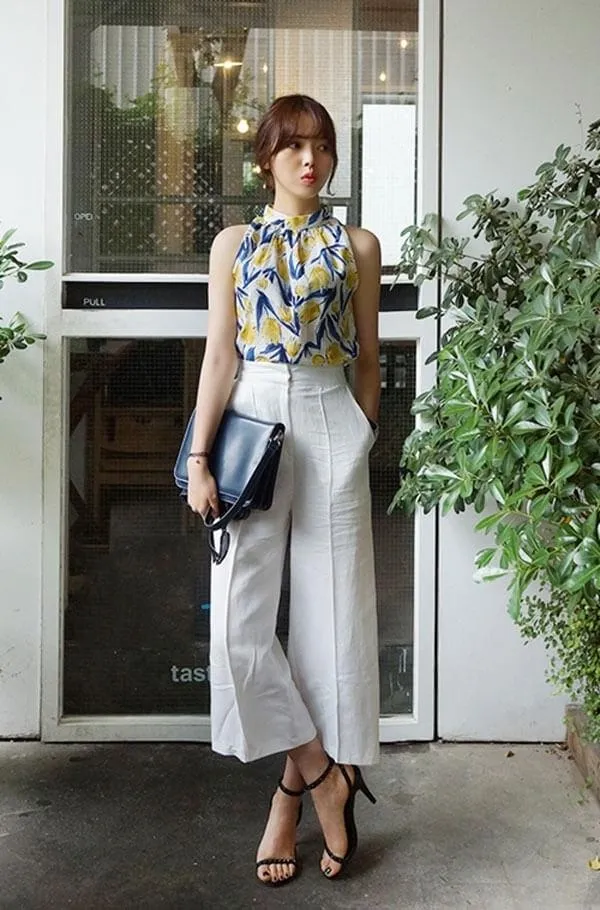 Cách kết hợp quần lửng ống rộng với áo và giày theo xu hướng thời trang trendy
