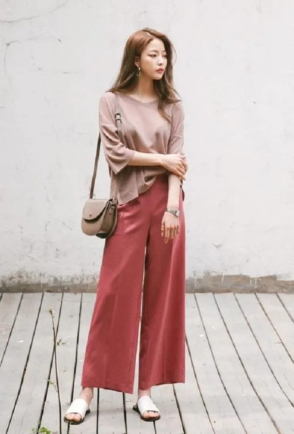 Cách kết hợp quần lửng ống rộng với áo và giày theo xu hướng thời trang trendy