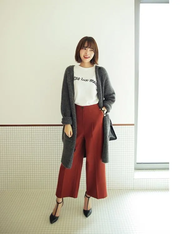 Cách kết hợp quần lửng ống rộng với áo và giày theo xu hướng thời trang trendy