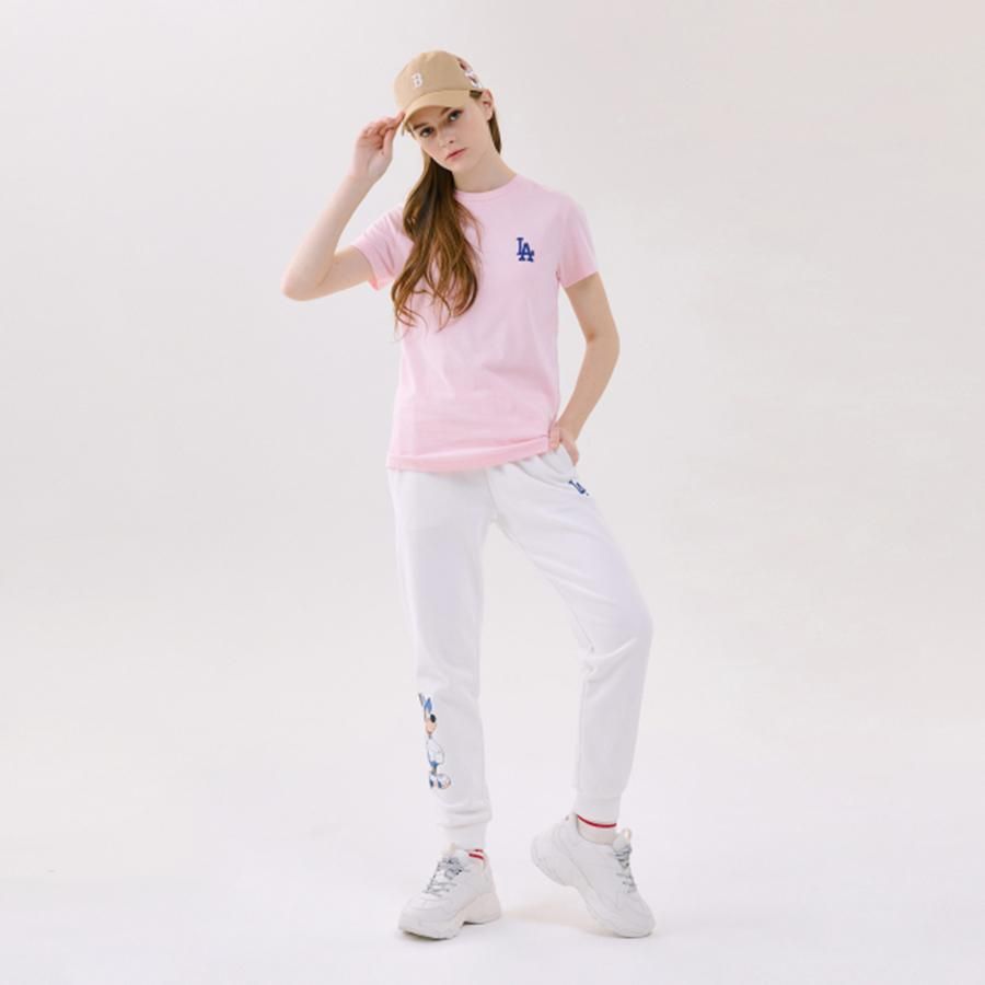 Áo Phông MLB X Disney Short Sleeve T-shirt LA Dodgers Màu Hồng - Thời trang - Vua Hàng Hiệu