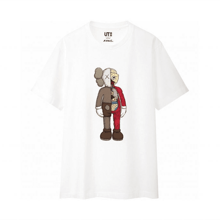 Áo Phông Kaws x Uniqlo UT Họa Tiết Nâu Đỏ Cho Mùa Hè Size M - Thời trang - Vua Hàng Hiệu