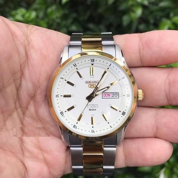 15 kiểu đồng hồ Seiko nam màu silver & gold chính hãng giá tốt