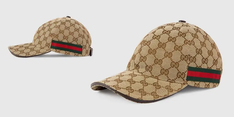 Mũ Gucci Original GG Canvas Baseball With Web Beige