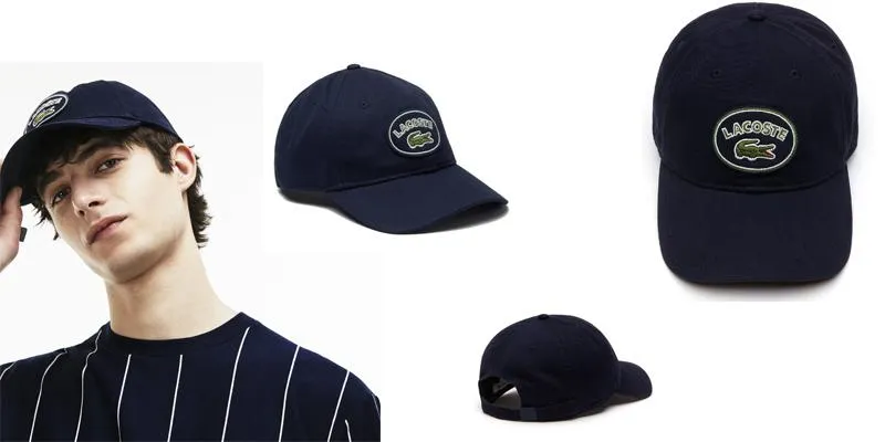 Lacoste Men's Badge Cotton Gabardine Cap Inkwell