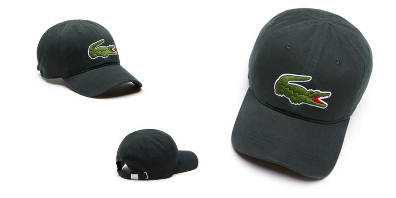 Lacoste Men's Big Croc Gabardine Cap Green