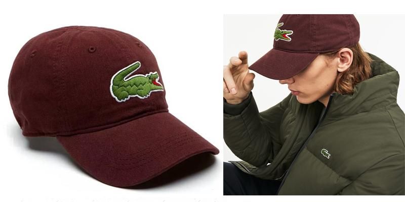 Lacoste Men's Big Croc Gabardine Cap Màu Tím Đậm