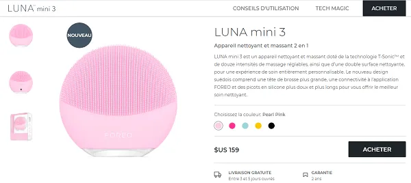 A-Z Cách đặt mua máy rửa mặt Foreo Luna Mini 3 chính hãng trên website