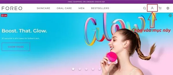 A-Z Cách đặt mua máy rửa mặt Foreo Luna Mini 3 chính hãng trên website