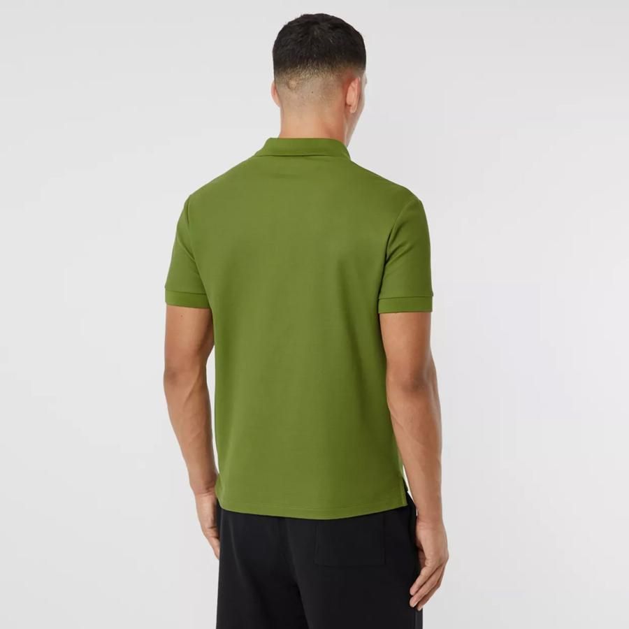 Áo Polo Burberry Monogram Motif Cotton Piqué Polo Shirt Màu Xanh Lá - Thời trang - Vua Hàng Hiệu